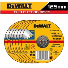 DeWALT 125mm Cutting Discs Thin Slitting Cut Off Wheel Stainless Steel Inox 5"