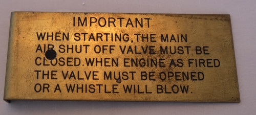 Steam locomotive safety plate
