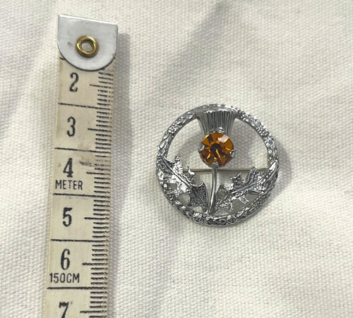 Vintage thistle brooch mizpah - vintage,