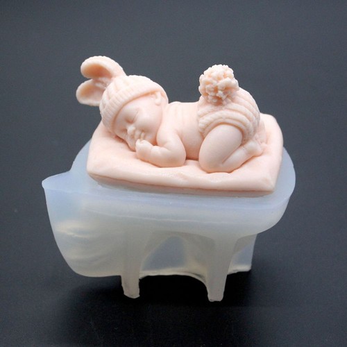 White silicone mould - white, 3d