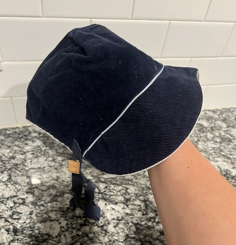 Vintage child bonnet corduroy - vintage,