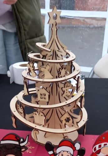Handmade wooden christmas tree - christmas,