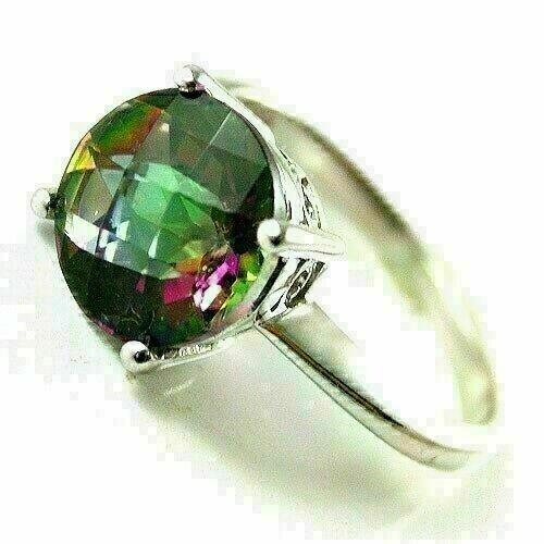 Silver ring mystic topaz - silver,