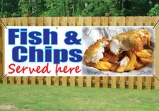 Fish and chips served - fish, here