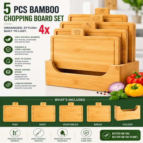 20pcs bamboo chopping board - bamboo,