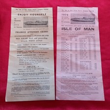 VINTAGE THE ISLE OF MAN STEAM PACKET COMPANY, TIME TABLES...