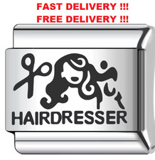 charm HAIRDRESSER fit for nomination bracelet style, work, job, HAIRDRESSER