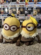 Dispicable Me / Minions In Winter Coats - Set Of Two Plush Teddy Key rings