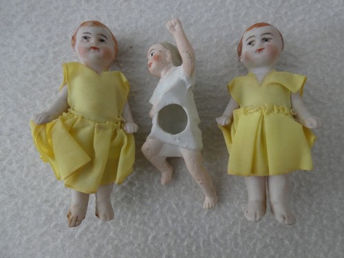 Antique miniature bisque - bisque, dolls