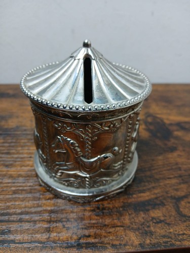 Silver plated horse carousel - silver,