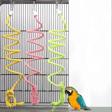 Parrot Bird Chew Rope Hanging Budgie Bird Stand Perch Cotton-Rope Swing Bite Toy