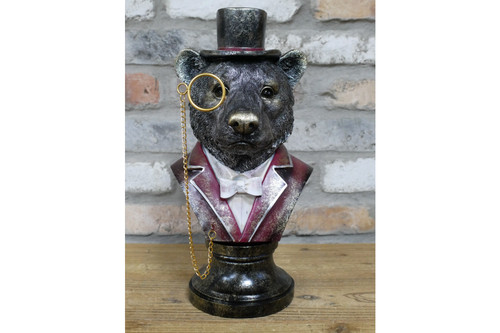 Large bear bust ornament - large,
