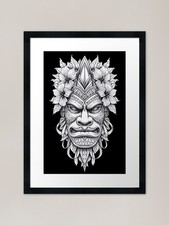 Ceremonial Tribal Mask Floral