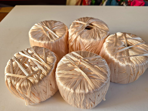 Beige plain ribbon yarn - ribbon,