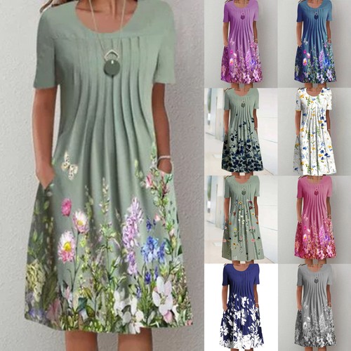 Women floral crew - women,