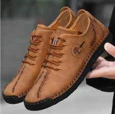 Leather Men's Casual Shoes Breathable Moccasins Loafers Slip on Driving Shoes