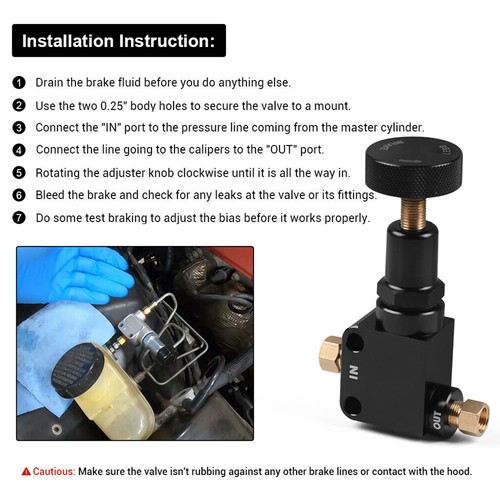 Brake bias proportioning valve - bias,