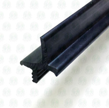 Cupboard Door Rubber Trim, K Profile in Westfalia Black (per metre) C9114B
