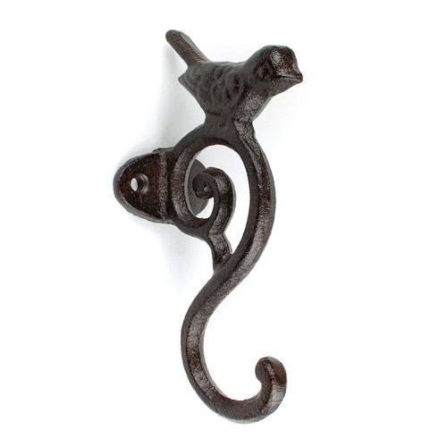 Cast iron bird scrolls - iron, wall