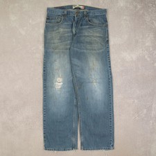 Levi's Vintage 569 Relaxed Fit Distressed Jeans W34 L30 Men's Blue Denim