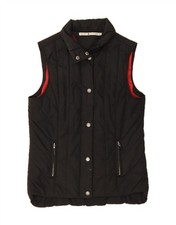 TOMMY HILFIGER Womens Padded Gilet UK 12 Medium Black AL02