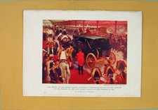 Original Old Antique Print