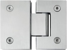 Alise 180° Glass Door Hinge Stainless Steel Clamp Brushed Finish Shower Cabinet