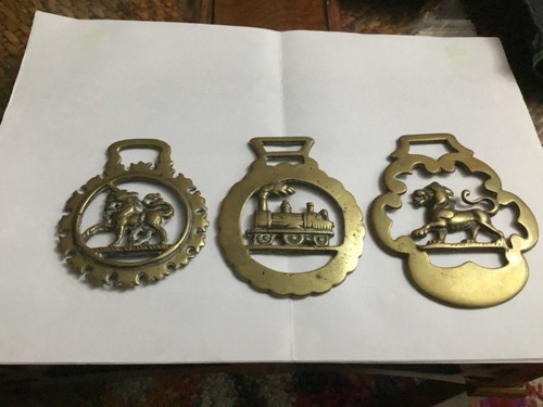 Brass horse brasses set - of, 3