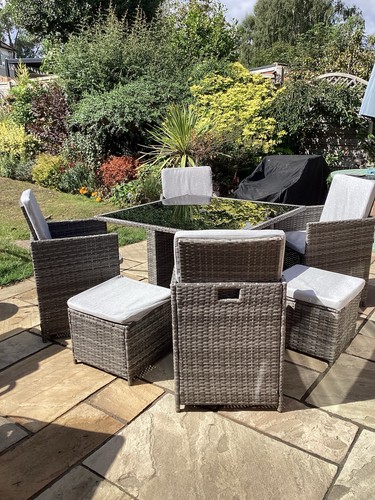 Wicker garden furn set - furn, –