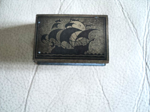 Rare antique brass matchbox - rare,