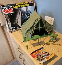 Vintage Action Man Special Operations Tent Geyperman Tienda de Operaciones [N4]
