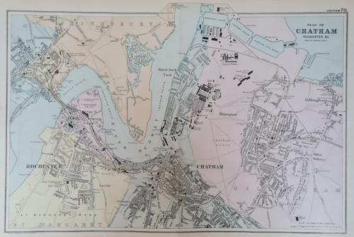 Antique 1895 map - 1895, plan