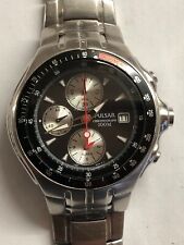 Pulsar (by Seiko) 7T62-X085  St/Steel Chronograph Alarm Quartz Watch, New Batt.
