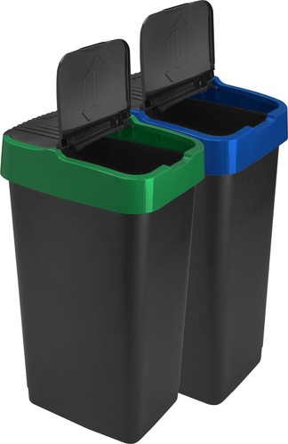 Double plastic swing - top, bin