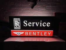 RARE 1980’s ROLLS ROYCE & BENTLEY SERVICE DEALERSHIP SHOWROOM ILLUMINATED SIGN