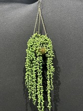 Faux / Artificial Plant In Metal Hanging Pot Ref C9