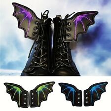 2 Pairs Embroidery Bat Wings Shoe Buckle Boots  Shoe Accessories