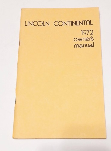 Oem 1972 lincoln continental - 1972,