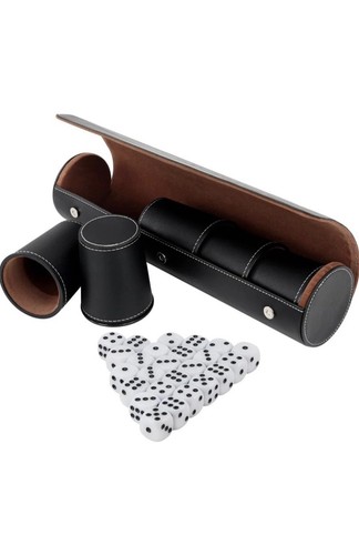 Dice cup set yahtzee pu - dice,