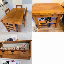 Solid Oak Table and 4 Chairs +