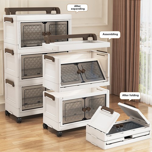 Foldable plastic storage box - plastic,