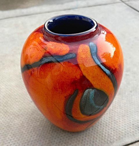 Poole pottery peacock 16cm - peacock,