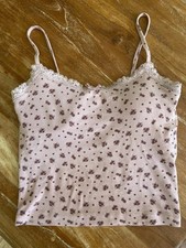 Girls Pink Top With Padded Bra  Size XXS