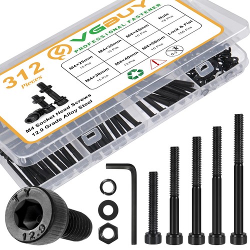 Vgbuy 312pcs screw kit - 312pcs, m4