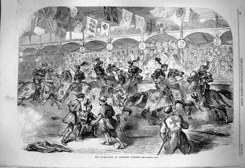 Old antique print - print, 1863