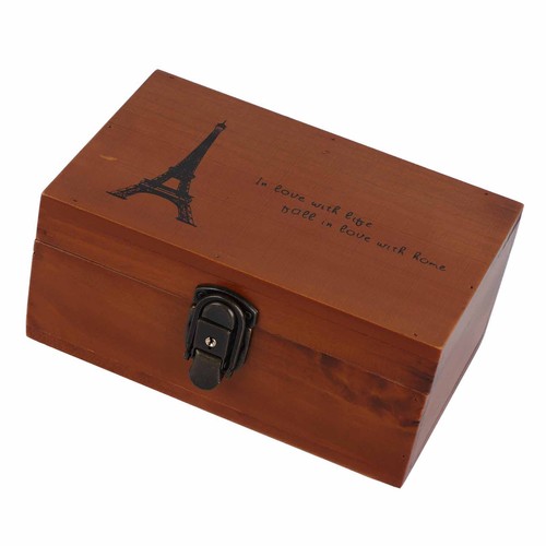 Vintage style wooden box - wooden,