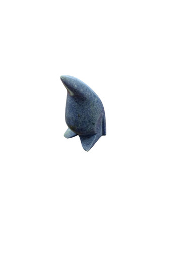 Hand carved soapstone - hand, penguin