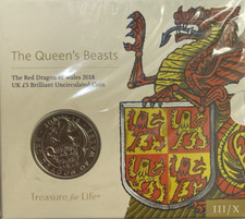 2018 £5 -QB RED DRAGON WALES