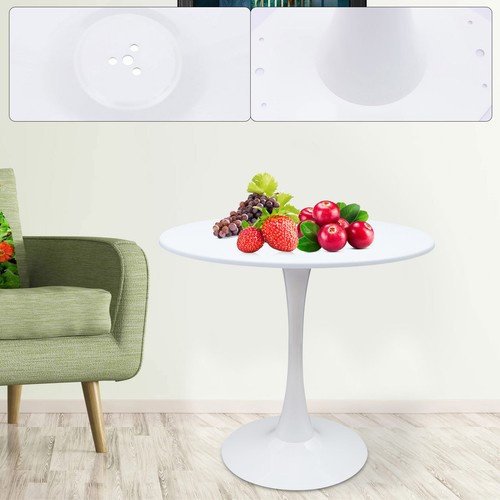 Mid century white round top - mid-century,