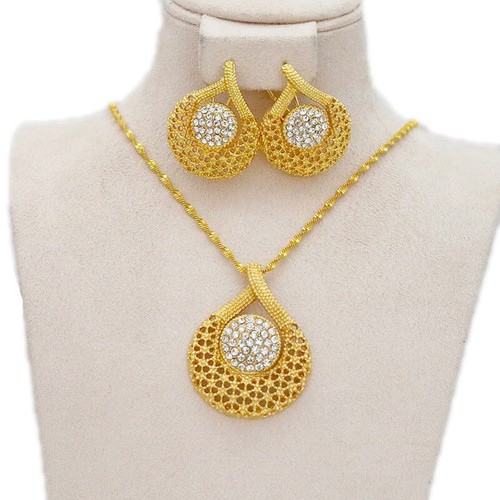 Ladies gold round - gold, overlap